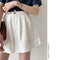 Img 6 - High Waist Summer Solid Colored Casual Pants Slim-Look Wide Leg Women Shorts