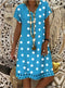 Img 3 - Trendy Popular Short Sleeve V-Neck Printed Mid-Length Dress