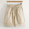 Img 7 - Cotton Blend Shorts Women Summer Thin Elastic Waist Plus Size Bermuda Loose Slim Look Hot Pants Straight Jeans Bermuda Shorts