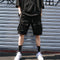 Cargo Shorts Men Trendy INS Personality Harajuku Korean Loose Hip-Hop Ribbon knee length Shorts