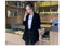 IMG 107 of chicBlack Suits Women Korean Casual Slim Look Suit Mid-Length Uniform Outerwear