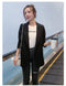 IMG 110 of chicBlack Suits Women Korean Casual Slim Look Suit Mid-Length Uniform Outerwear