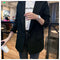 IMG 117 of chicBlack Suits Women Korean Casual Slim Look Suit Mid-Length Uniform Outerwear
