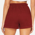 IMG 107 of Europe Women Trendy Casual Belt Cotton Blend Shorts