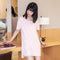 Summer Pyjamas Women Sexy Casual Loose Short Sleeve Cotton Home Loungewear Pajamas Fairy-Look Dress