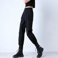 Img 3 - Black Quick-Drying Hip-Hop Pants Women Slim Look Summer Cargo Loose bfHigh Waist Thin Nylon Jogger Regular