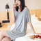 Img 1 - Summer Pyjamas Women Sexy Casual Loose Short Sleeve Cotton Home Loungewear Pajamas Fairy-Look Dress