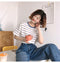 IMG 104 of Minimalist Women Korean Trendy Short Sleeve T-Shirt Summer Striped insTrendy Tops T-Shirt