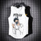 Men Tank Top -White Tank Top Vest Men Trendy Hip-Hop Sleeveless T-Shirt Loose Summer Sporty insOutdoor Thin Tops