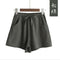 Img 13 - Summer Cotton Blend Women Loose Casual Wide Leg Pants Slimming Korean Plus Size Shorts