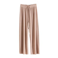 Img 6 - Ice Silk Wide Leg Pants Women Summer Drape Floor Length Ankle-Length High Waist Cool Straight Casual Loose Long Pants