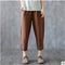 Img 3 - Cotton Blend Line Plus Size Women Ankle-Length Loose Casual Carrot Pants