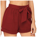 IMG 106 of Europe Women Trendy Casual Belt Cotton Blend Shorts