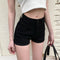 Img 4 - Black Pants Summer Korean High Waist Denim Pants Women Slim Look Tall Look Fitted Straight Shorts