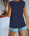 IMG 118 of Popular Women Europe Round-Neck Dye Solid Colored Tank Top T-Shirt Tops T-Shirt