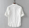 Img 5 - Summer Men Line Stand Collar Mid-Length Shirt Cotton Blend Loose Plus Size Casual Men Shirt