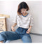 IMG 109 of Minimalist Women Korean Trendy Short Sleeve T-Shirt Summer Striped insTrendy Tops T-Shirt