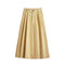 Img 7 - Slim Look Mid-Length Korean High Waist Flare A-Line Mori Fresh Looking College Skirt