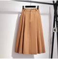 Img 11 - Slim Look Mid-Length Korean High Waist Flare A-Line Mori Fresh Looking College Skirt