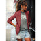Img 4 - Blazer Thin Trendy Casual Women Red Chequered Long Sleeved Tops Suit