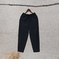 Img 7 - Cotton Blend Pants Women Thin Carrot All-Matching Casual Loose Plus Size High Waist Ankle-Length Straight Pants