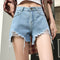 Summer Hot Pants Women Fringe Loose High Waist Slim Look A-Line Plus Size Denim Shorts