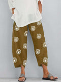 Women Trendy Loose Printed Stretchable Waist Pocket Pants