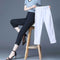 Img 4 - Summer Thin Cropped Women Hem Splitted Korean Stretchable Plus Size Trumpet Loose Slim-Look Straight Casual Pants