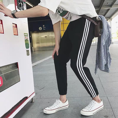 Pants Men Sporty Casual Summer Korean Trendy Young Stylish Student Jogger Pants