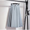 Img 10 - Slim Look Mid-Length Korean High Waist Flare A-Line Mori Fresh Looking College Skirt