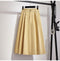 Img 13 - Slim Look Mid-Length Korean High Waist Flare A-Line Mori Fresh Looking College Skirt