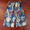Men Beach Pants Mid-Length Sporty Casual Cotton Blend Printed Cultural Style Green Home Beachwear