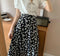 Img 1 - Summer French Fairy-Look A-Line High Waist Floral Daisy Skirt Women Mid-Length Skirt