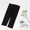 Img 13 - Korean Solid Colored Cropped Pants Women Straight Cooling Three Quarter Beach Leggings Pants
