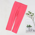 Img 9 - Korean Solid Colored Cropped Pants Women Straight Cooling Three Quarter Beach Leggings Pants