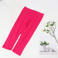 Img 8 - Korean Solid Colored Cropped Pants Women Straight Cooling Three Quarter Beach Leggings Pants