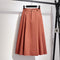 Img 12 - Slim Look Mid-Length Korean High Waist Flare A-Line Mori Fresh Looking College Skirt