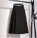 Img 8 - Slim Look Mid-Length Korean High Waist Flare A-Line Mori Fresh Looking College Skirt