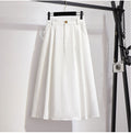 Img 4 - Slim Look Mid-Length Korean High Waist Flare A-Line Mori Fresh Looking College Skirt