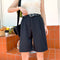 Suits Shorts Women Summer Loose Casual Slim Look Thin Straight Chiffon High Waist Wide Leg Ice Silk Mid-Length Pants Shorts