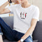 Img 5 - Short Sleeve Men Summer T-Shirt Round-Neck Printed Korean Trendy Slim Look Half Sleeved Tops White  T-Shirt