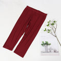Img 12 - Korean Solid Colored Cropped Pants Women Straight Cooling Three Quarter Beach Leggings Pants