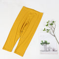 Img 5 - Korean Solid Colored Cropped Pants Women Straight Cooling Three Quarter Beach Leggings Pants
