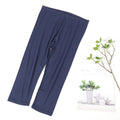 Img 11 - Korean Solid Colored Cropped Pants Women Straight Cooling Three Quarter Beach Leggings Pants