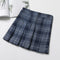 Img 2 - High Waist Chequered Pleated Women Summer A-Line Plus Size Skirt