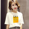 Img 9 - Women Summer Short Sleeve T-Shirt Korean Student White All-Matching Tops