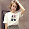 Women Summer Short Sleeve T-Shirt Korean Student White All-Matching Tops T-Shirt