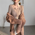 Img 7 - Korean Chic All-Matching V-Neck Long Sleeved Slimming Slim-Look Stretchable Tops Women Sweater