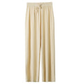 Img 9 - Ice Silk Wide Leg Pants Women Ankle-Length High Waist Straight Casual Loose Long Drape Pants