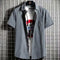 Img 6 - Short Sleeve Shirt Men Summer Korean Casual Tops Three-Quarter Length Sleeves White Men Shirt